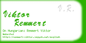 viktor remmert business card